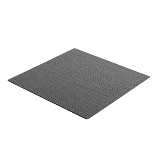 Emuca Tappetino antiscivolo per cassetti, Net, lunghezza 20m x 480mm, Tecnoplastica, Grigio antracite