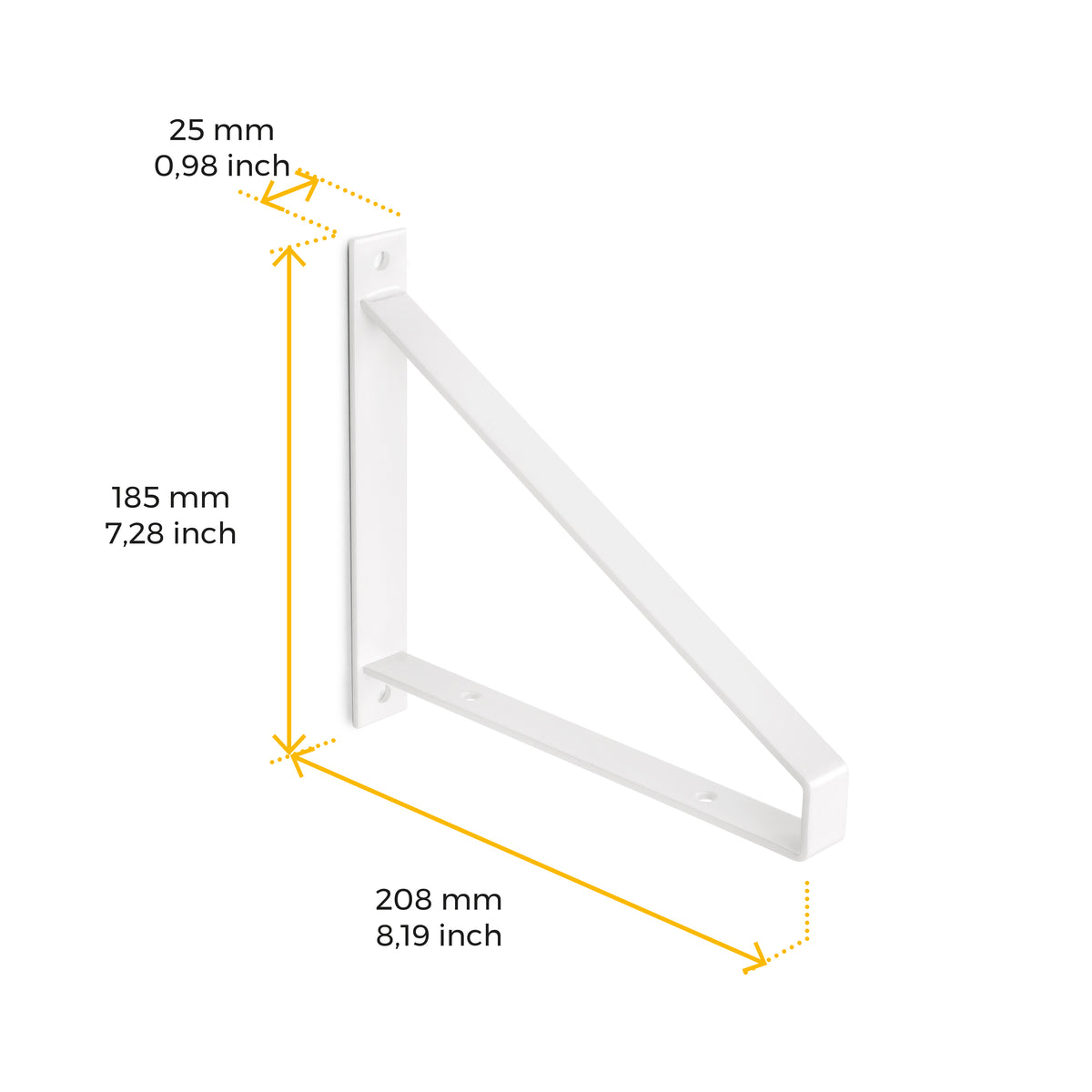 Set di supporti per mensole in legno Shelf con forma triangolare