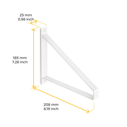 Set di supporti per mensole in legno Shelf con forma triangolare