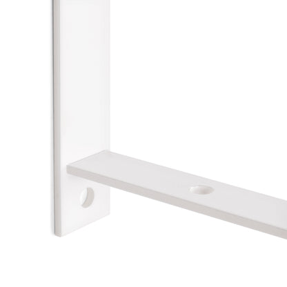 Emuca Set di supporti per mensole in legno Shelf con forma triangolare, Acciaio, Verniciato bianco