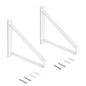 Emuca Set di supporti per mensole in legno Shelf con forma triangolare, Acciaio, Verniciato bianco