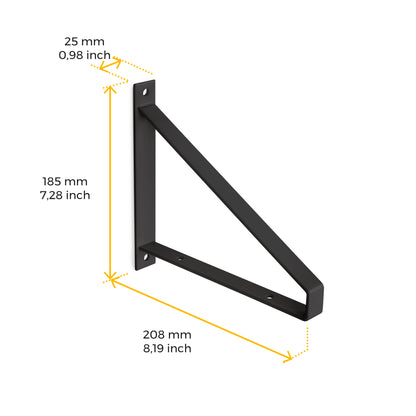 Set di supporti per mensole in legno Shelf con forma triangolare