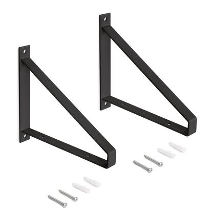 Set di supporti per mensole in legno Shelf con forma triangolare