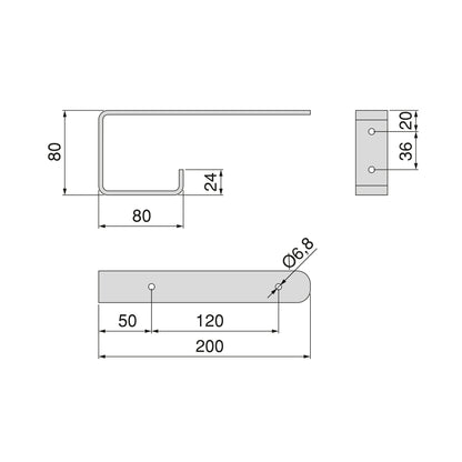 Set di supporti per mensole in legno Shelf con gancio integrato