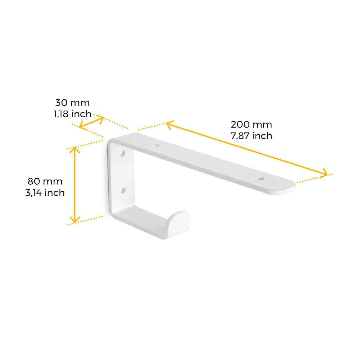 Set di supporti per mensole in legno Shelf con gancio integrato