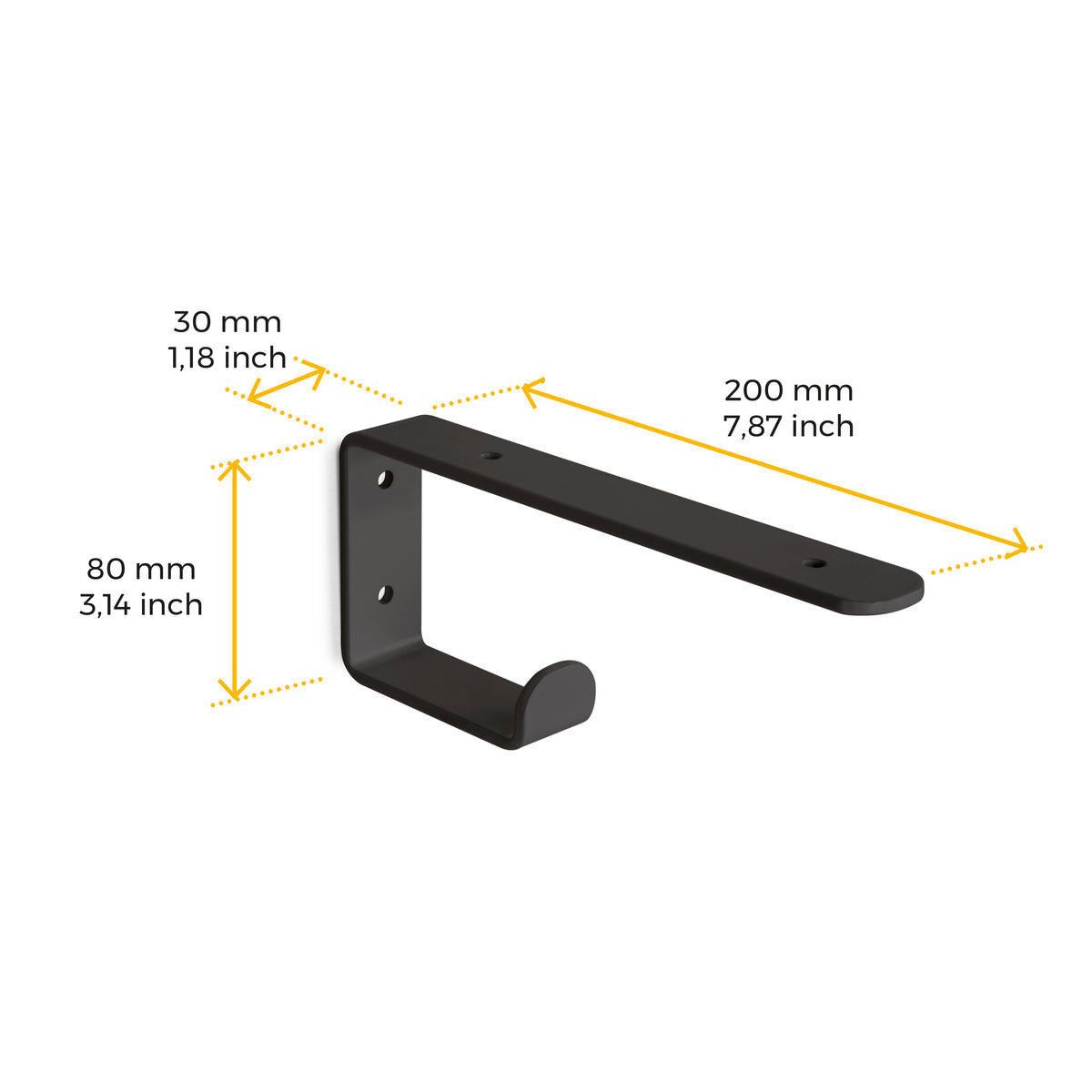 Set di supporti per mensole in legno Shelf con gancio integrato
