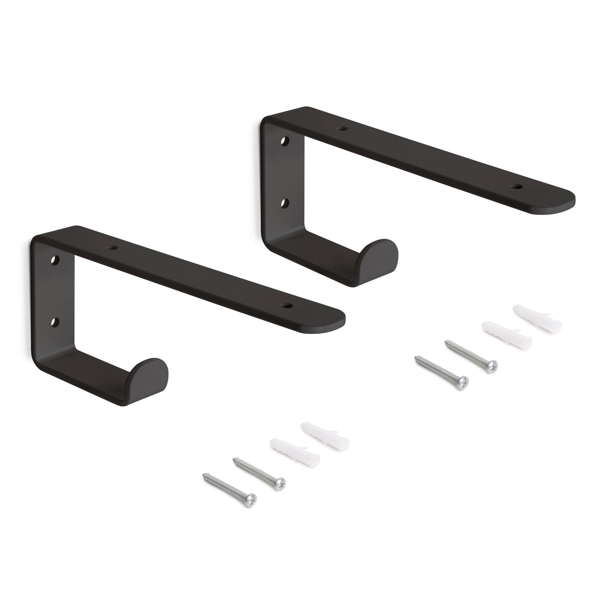 Set di supporti per mensole in legno Shelf con gancio integrato