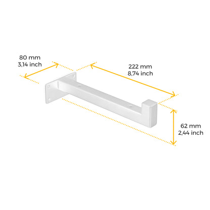 Set di supporti per mensole in legno Shelf dritto con tubo quadro