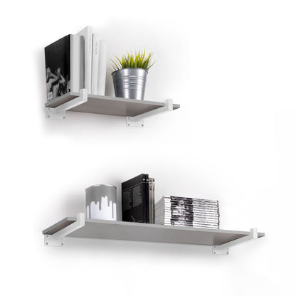 Set di supporti per mensole in legno Shelf dritto con tubo quadro