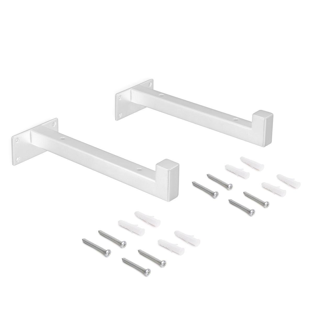 Set di supporti per mensole in legno Shelf dritto con tubo quadro