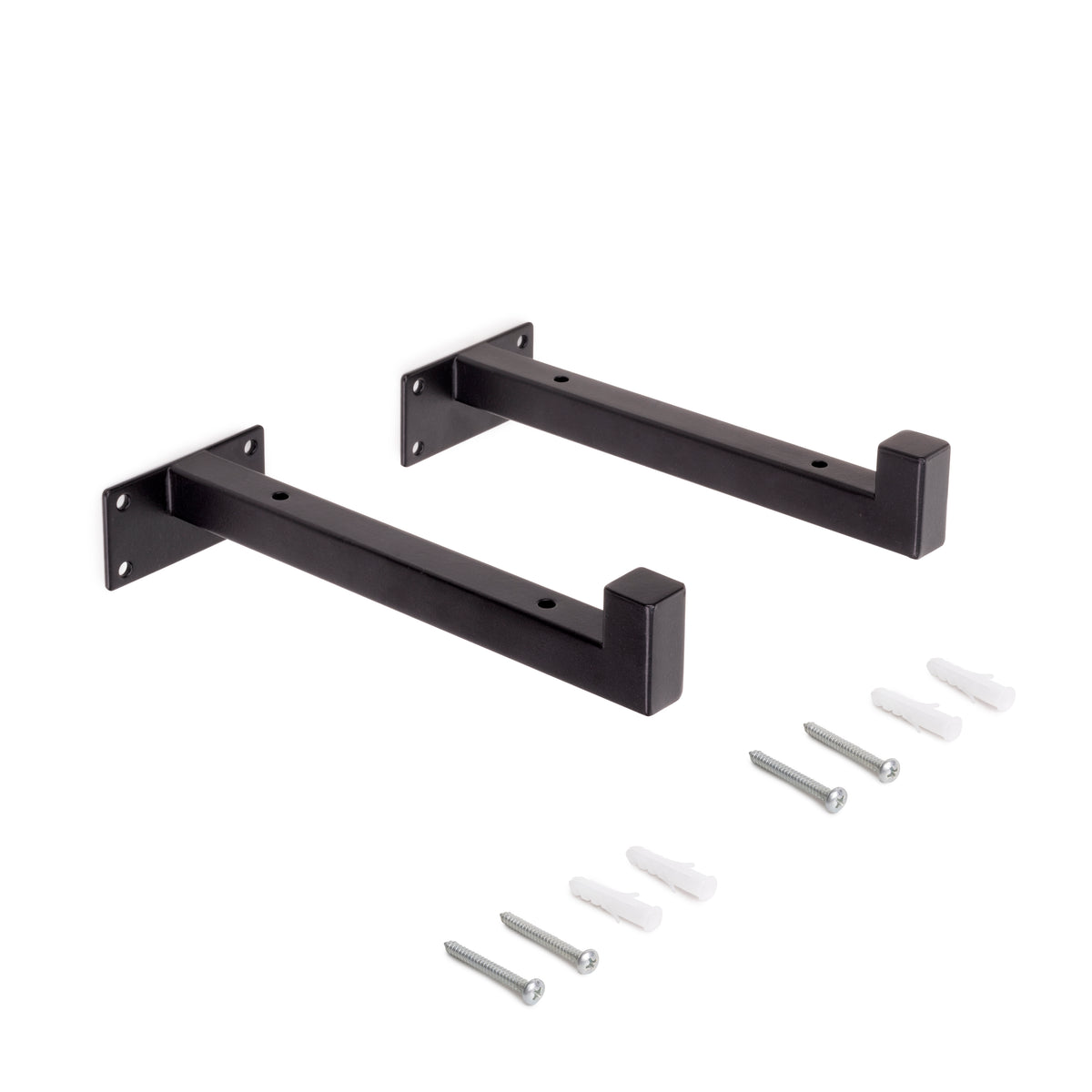 Set di supporti per mensole in legno Shelf dritto con tubo quadro