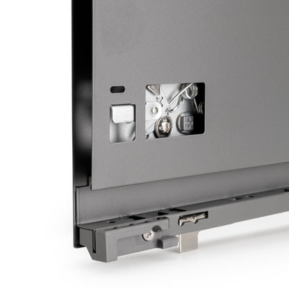 Emuca Cassetto esterno Vertex con regolazione 3D altezza 93mm, 40kg, profondità 300mm, Acciaio, Grigio antracite