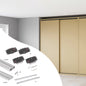 Emuca Sistema Flow 2 da superficie in kit per un armadio con 2 ante scorrevoli in legno supportate da chiusura ammortizzata