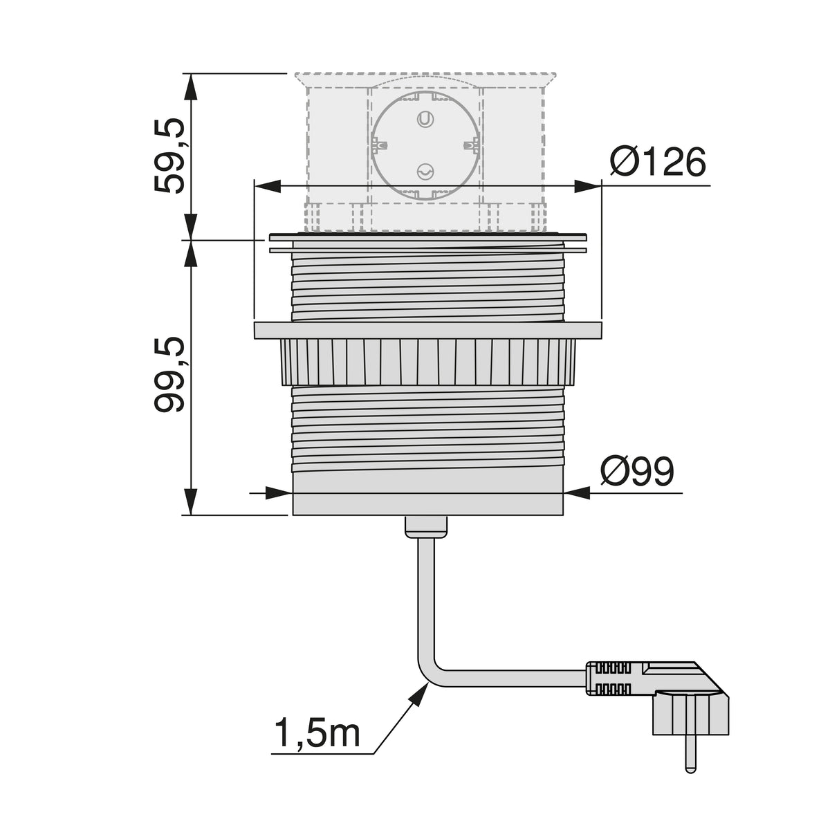 Multiconnettore Vertikal Push 100 (Ø100mm)