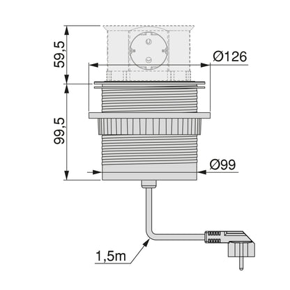 Multiconnettore Vertikal Push 100 (Ø100mm)