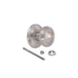 Emuca Pomello rotondo per porte esterne di ingresso, Modello Ferola, Maniglia per porta d'ingresso Ø70mm, Acciaio inox, Nichel satinato