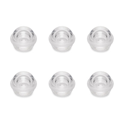 Set di 6 tappi adesivi semisferici per porte, fissaggio a pavimento, plastica, trasparente