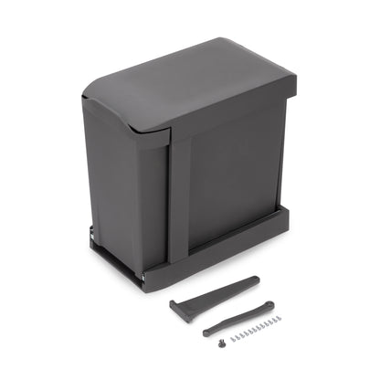 Pattumiera per raccolta differenziata per cucina, 1 x 30L, fissaggio inferiore, estrazione automatica