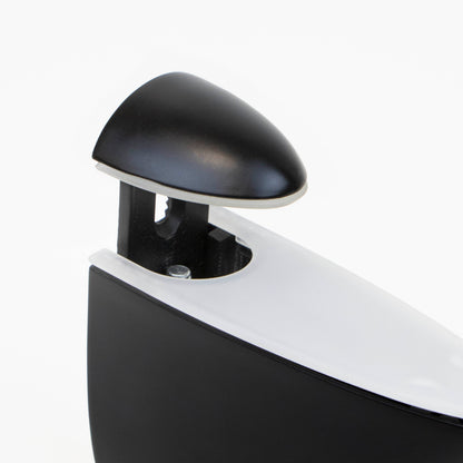 Emuca Set di mensole in legno o vetro Pelicano, Tecnoplastica e Zama, Verniciato nero