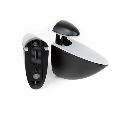 Emuca Set di mensole in legno o vetro Pelicano, Tecnoplastica e Zama, Verniciato nero