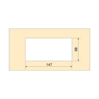 Passacavi da tavolo Emuca Quadrum, rettangolare, 159x80 mm, da incasso, Alluminio, Verniciato nero