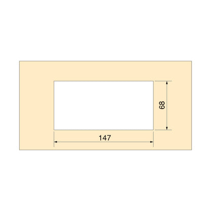 Passacavi da tavolo Quadrum, rettangolare (159x80mm, 269x80mm)