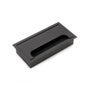 Passacavi da tavolo Emuca Quadrum, rettangolare, 159x80 mm, da incasso, Alluminio, Verniciato nero