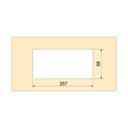 Passacavi da tavolo Quadrum, rettangolare (159x80mm, 269x80mm)