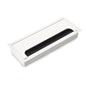 Passacavi da tavolo Emuca Quadrum, rettangolari, 269x80 mm, da incasso, Alluminio, Verniciato bianco