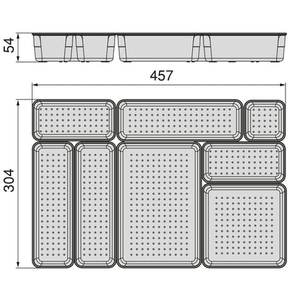 Kit di contenitori organizer Cube per cassetti