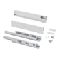 Emuca Cassetto esterno Vertex con regolazione 3D altezza 83mm, 40kg, profondità 450mm, Acciaio, Verniciato bianco