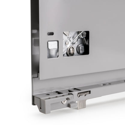 Emuca Cassetto esterno Vertex con regolazione 3D altezza 178mm, 40kg, profondità 450mm, Acciaio, Verniciato alluminio