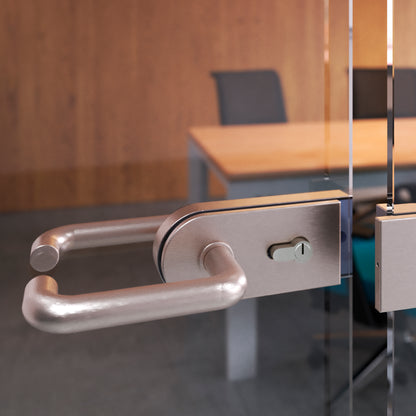 Emuca Maniglie per serrature di porte da interno in vetro, Modello U, acciaio inox