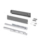 Emuca Cassetto esterno Protone 30kg, guide di estrazione totale con una chiusura soft, altezza 93mm, profondità 500mm, Acciaio, Grigio antracite