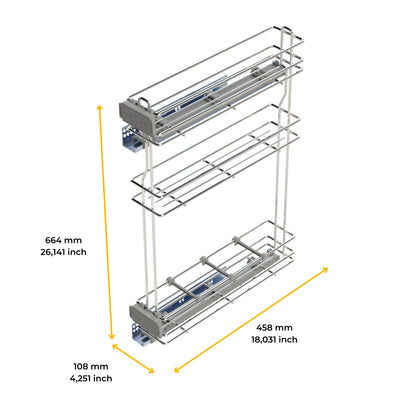 Portabottiglie estraibile SupraMax con chiusura soft