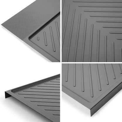 Emuca Fondi sotto lavello Sink, M100, 967x580mm, spessore della tavola 16mm, tagliabile, Tecnoplastica, Grigio antracite