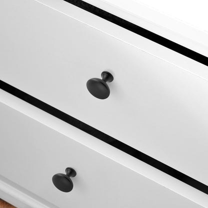 Emuca Lotto di 10 pomoli per mobili Cancún, diametro 30mm, Zama, Verniciato nero