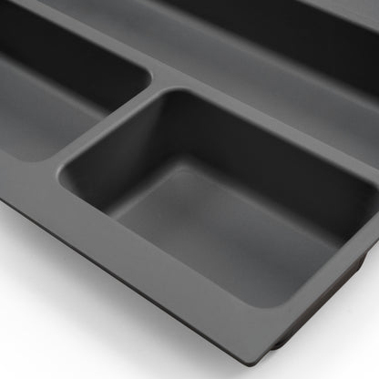 Emuca Portaposate Optima per cassetto universale, modulo 1.000 mm, Tecnoplastica, Grigio antracite