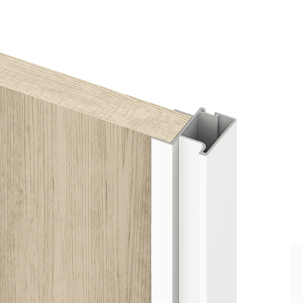 Sistema scorrevole per armadio 2 ante a scorrimento inferiore Placard 74 con maniglia Sharp e chiusura soft