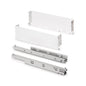 Emuca Cassetto esterno Simplex 25 kg, altezza 122 mm, profondità 440 mm, Acciaio, Verniciato bianco