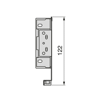 Emuca Cassetto esterno Simplex 25 kg, altezza 122 mm, profondità 440 mm, Acciaio, Grigio antracite