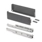 Emuca Cassetto esterno Simplex 25 kg, altezza 159 mm, profondità 440 mm, Acciaio, Grigio antracite