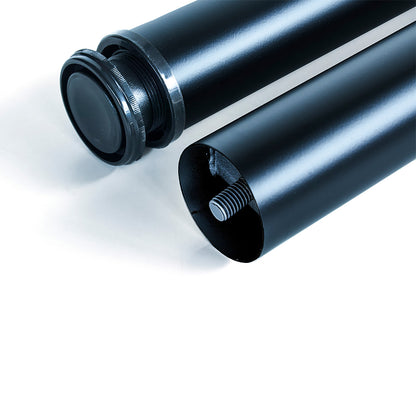 Emuca Lotto di 4 gambe per tavolo, diametro 60mm, H 830mm, Acciaio, Verniciato nero