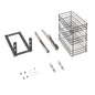 Emuca Carrello estraibile Titane con fissaggio inferiore con chiusura softt, modulo 300mm Acciaio, Grigio antracite