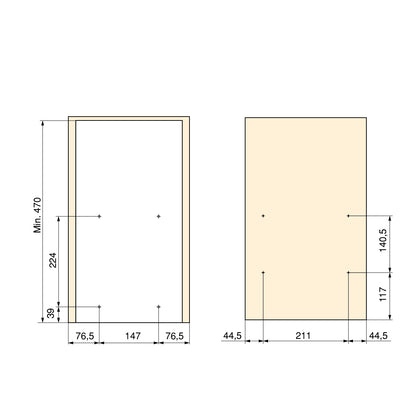 Emuca Carrello estraibile con cestelli e carrello del pane Supra con fissaggio inferiore con chiusura soft, Modulo 300, Acciaio, Cromato lucido