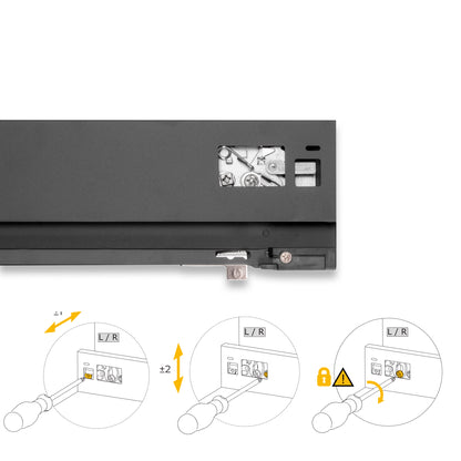 Emuca Cassetto esterno Protone 30kg, guide di estrazione totale con una chiusura soft, altezza 93mm, profondità 270mm, Acciaio, Grigio antracite