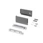 Emuca Cassetto esterno Protone 30kg, guide di estrazione totale con una chiusura soft, altezza 131mm, profondità 270mm, Acciaio, Grigio antracite