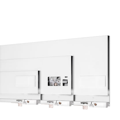 Emuca Cassetto esterno Protone 30kg, guide di estrazione totale con una chiusura soft, altezza 131mm, profondità 450mm, Acciaio, Verniciato bianco