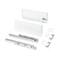 Emuca Cassetto esterno Protone 30kg, guide di estrazione totale con una chiusura soft, altezza 178mm, profondità 450mm, Acciaio, Verniciato bianco