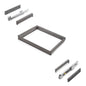 Emuca Telaio con guide a estrazione totale e chiusura morbida per accessori per armadi Quartz, 612-638mm, Alluminio e plastica, Titanio